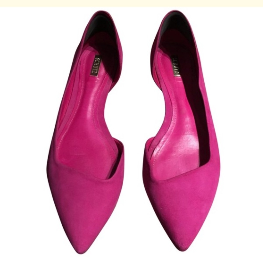 Pink Schutz flats